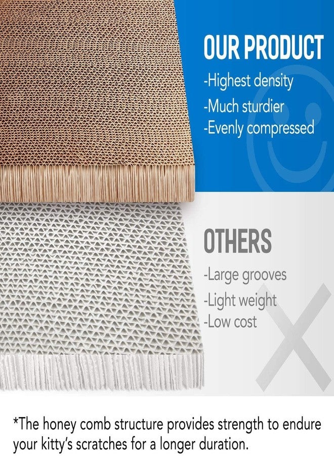 KittuPet لوح خدش للقطط من كيتو بيت، مصنوع من الكرتون، للاستخدام الداخلي - علبة إعادة تعبئة مقاس 17 × 10 بوصة، تحتوي على لوح خدش واحد قابل للعكس، وسادة خدش متينة تدوم طويلاً للقطط، واقي جداري للأثاث والأسرّة والأرائك من الكرتون المموج - Image 4